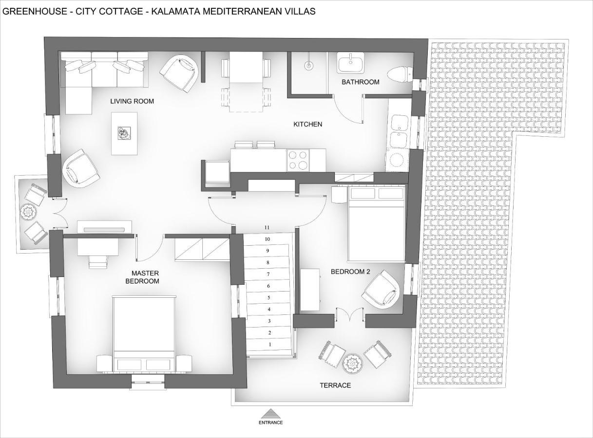 Greenhouse - Kalamata Mediterranean Villas Eksteriør billede